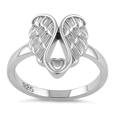 Sterling Silver My Lovely Angel Wings Ring