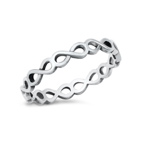 Sterling Silver Infinity Stackable Thin Ring