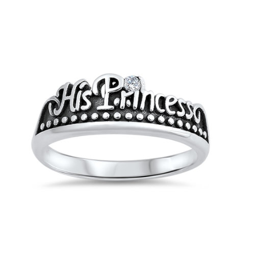 Sterling Silver His Princess Ring