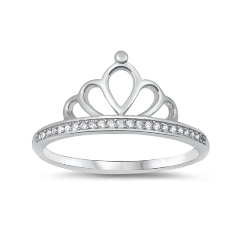 Sterling Silver Princess Tiara Ring