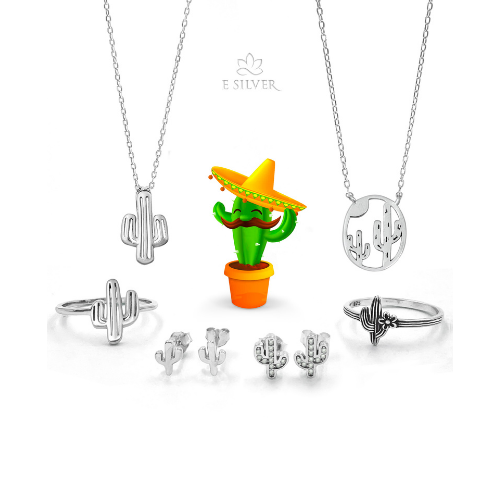 Sterling Silver Cactus Ring