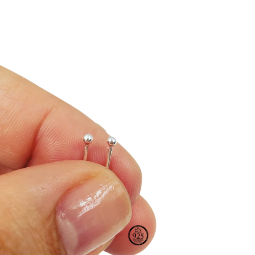 Sterling Silver Mini Dormilonas 2mm Earrings