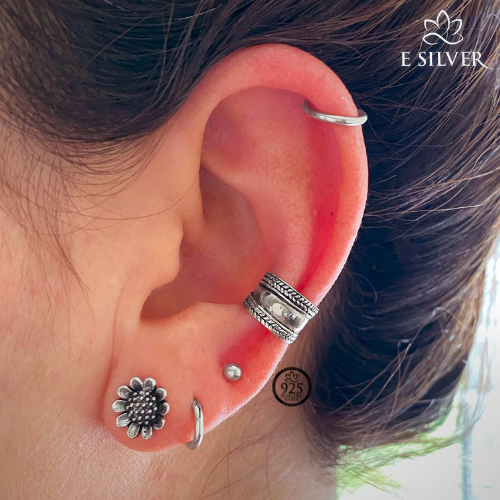 Sterling Silver Mini Dormilonas 2mm Earrings