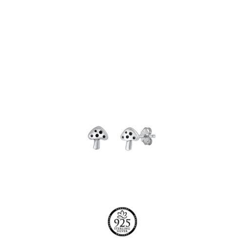 Sterling Silver Lovely Mushroom Earrings