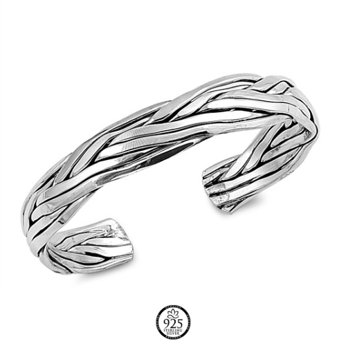 Sterling Silver Bruno Bangle Bracelet