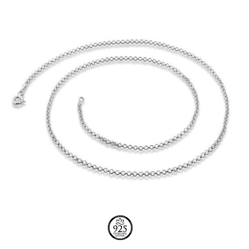Sterling Silver Rollo Chain Necklace 1.8mm
