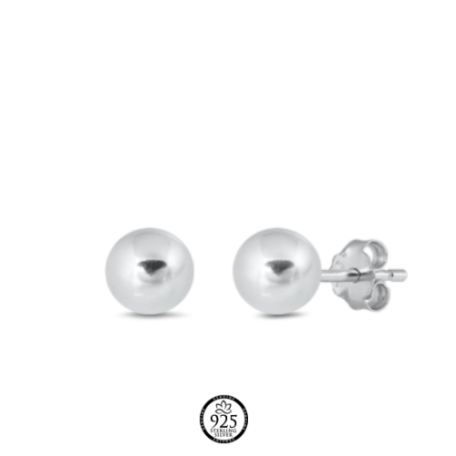 Sterling Silver Bold 8 mm Basic Earrings