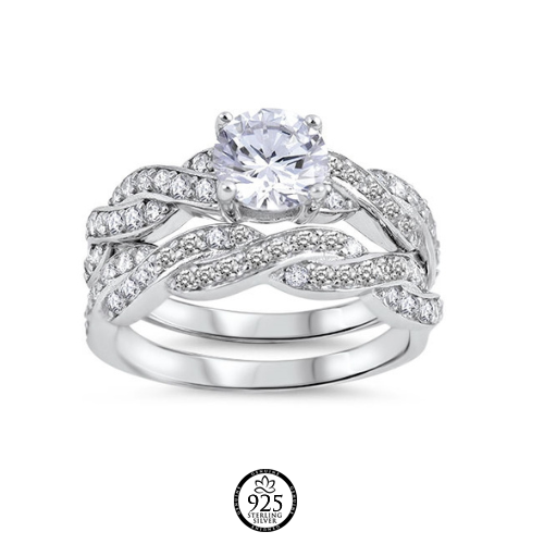 Sterling Silver Royalty Engagement Ring