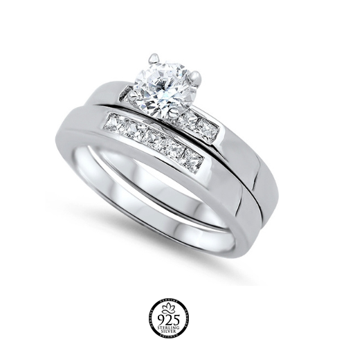 Sterling Silver Sicilia Duo Engagement Ring