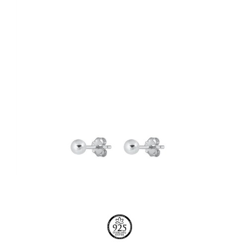 Sterling Silver 3mm Balls Stud Earrings