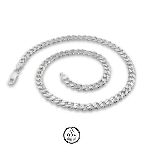 Sterling Silver Josue Italian Chain - Flat Curb 8mm