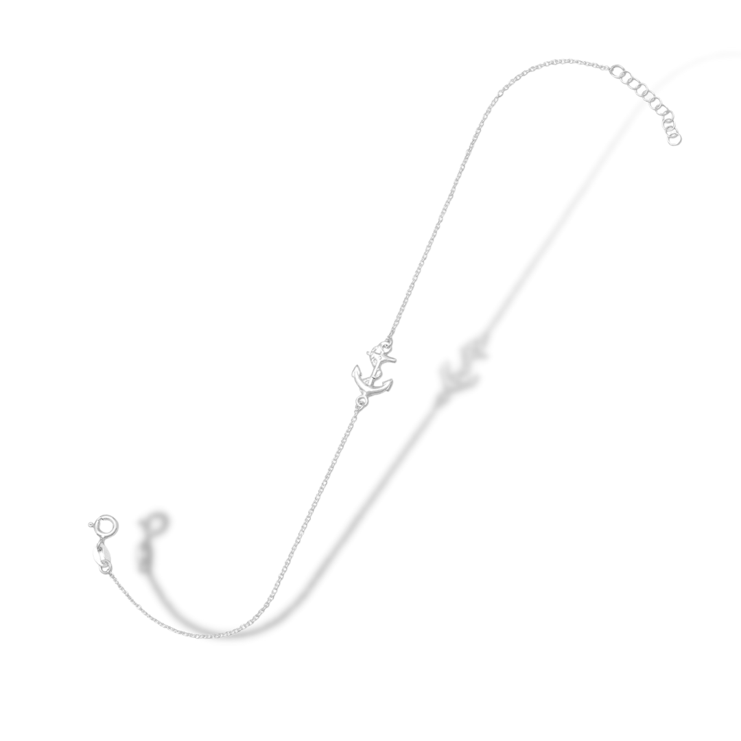 Sterling Silver Anchor Anklet