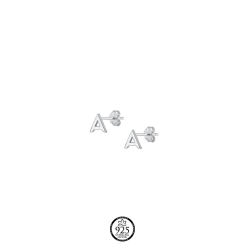 Sterling Silver My Inicial Earrings