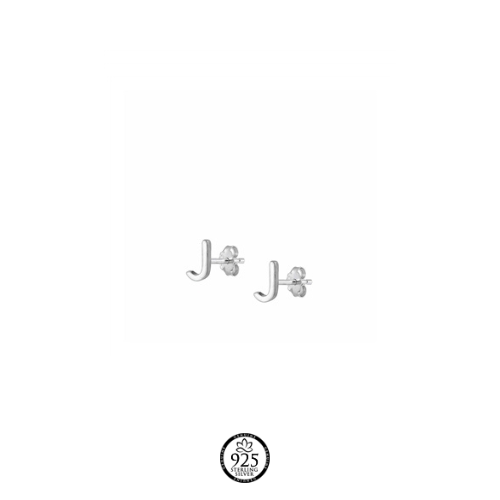 Sterling Silver My Inicial Earrings
