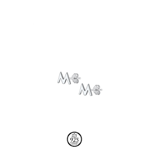 Sterling Silver My Inicial Earrings