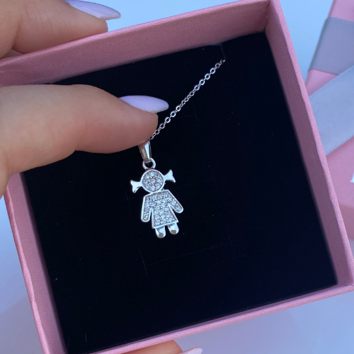 Sterling Silver My Little Girl Necklace