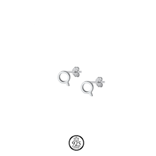 Sterling Silver My Inicial Earrings