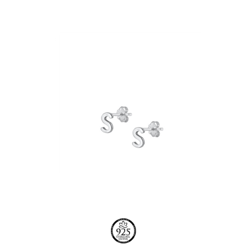 Sterling Silver My Inicial Earrings