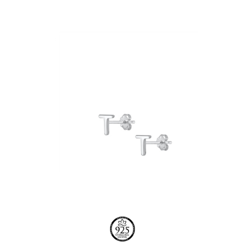 Sterling Silver My Inicial Earrings