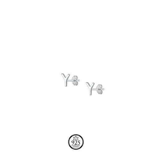 Sterling Silver My Inicial Earrings