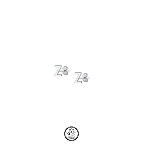 Sterling Silver My Inicial Earrings
