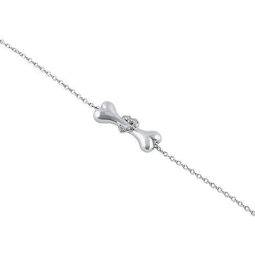 Sterling Silver My Dog Bone Bracelet