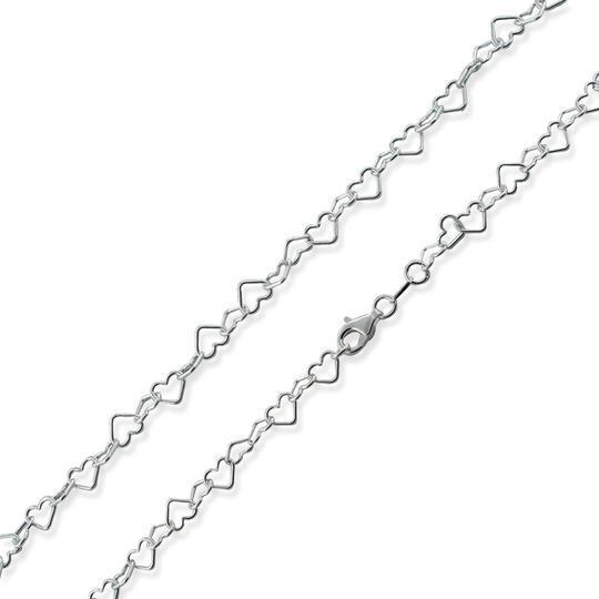Sterling Silver Lots of Hearts Necklace
