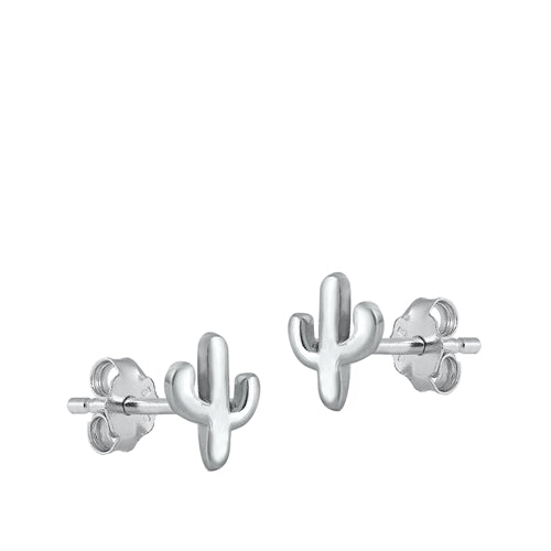 Sterling Silver Mini Cactus Earrings