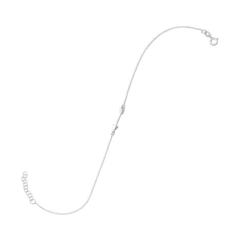 Sterling Silver Sideways Arrow Anklet