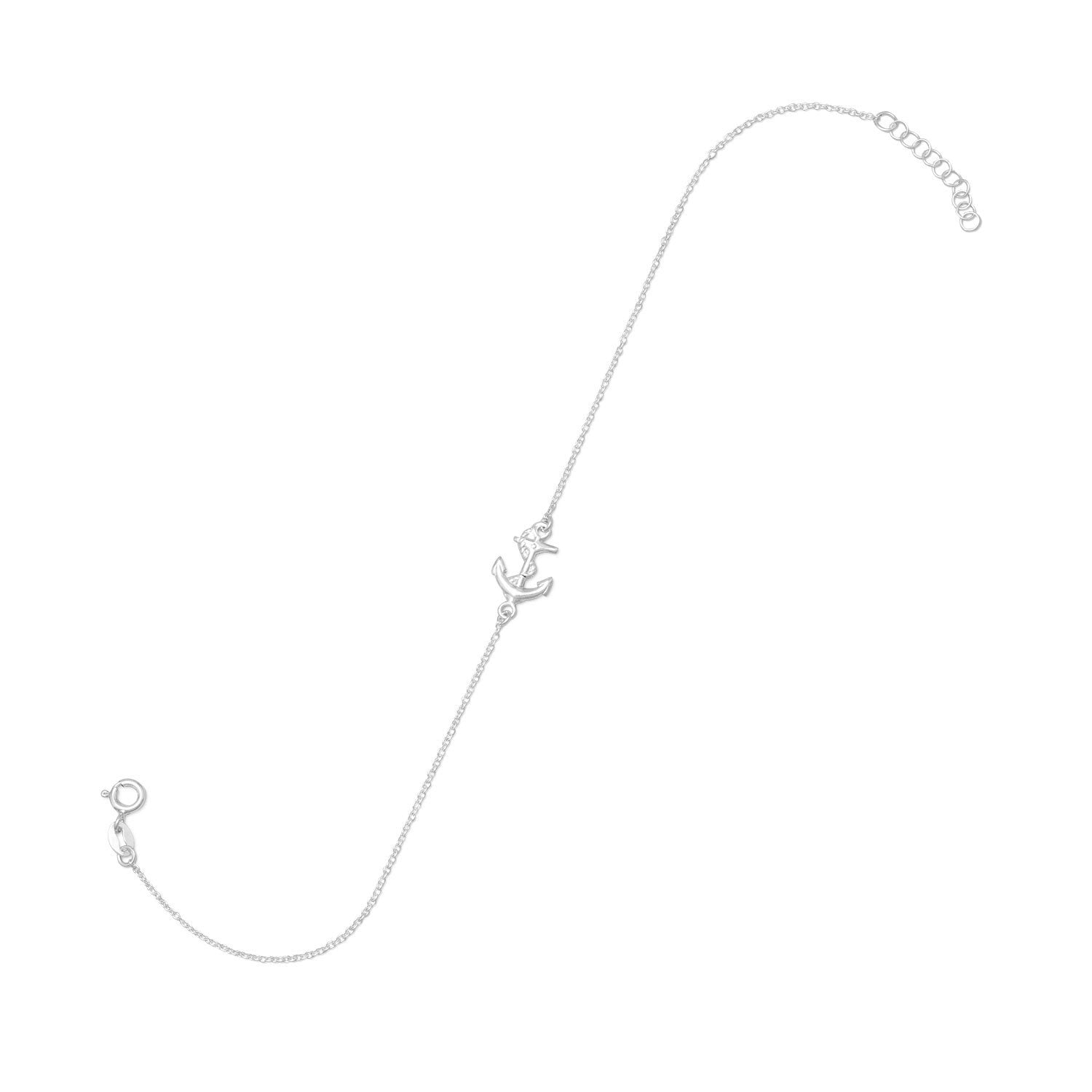 Sterling Silver Anchor Anklet