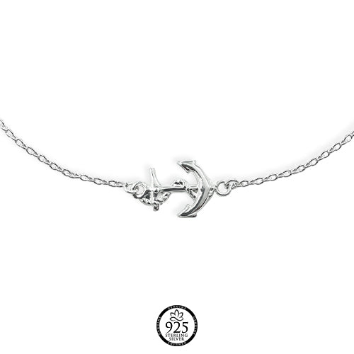 Sterling Silver Anchor Anklet