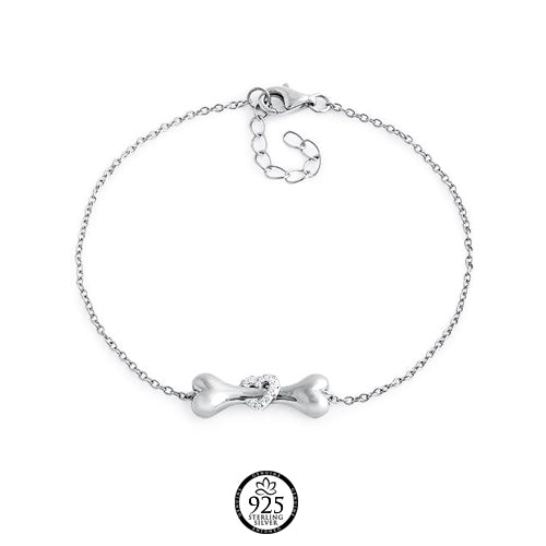 Sterling Silver My Dog Bone Bracelet