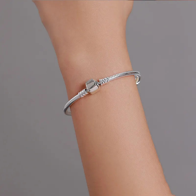 Sterling Silver Snake Charm Bracelet