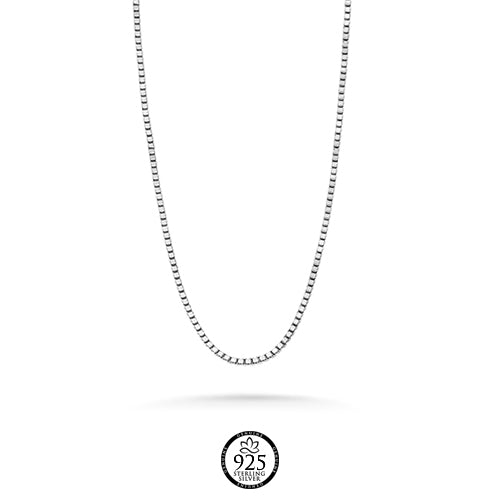 Sterling Silver Italian Box Chain 1mm