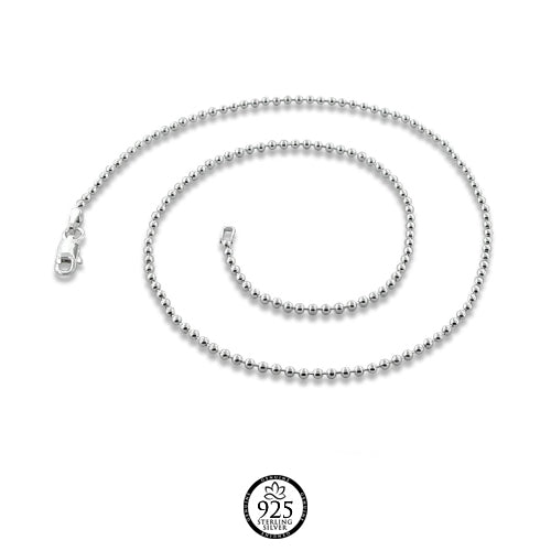 Sterling Silver Bead Chain 1.8mm