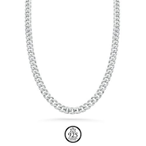 Sterling Silver Caleb Italian Chain - Flat Curb 5.4mm