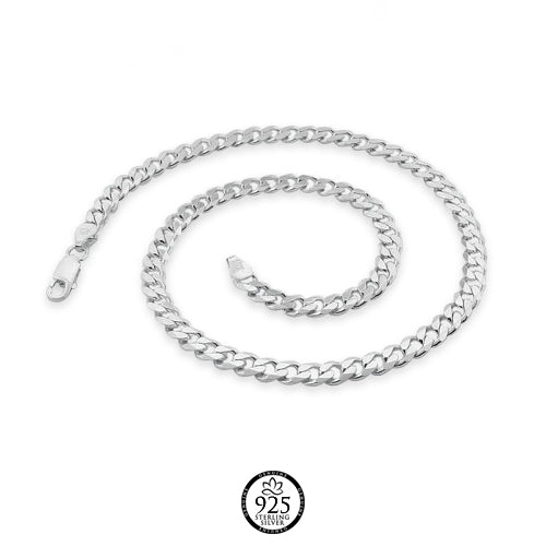 Sterling Silver Caleb Italian Chain - Flat Curb 5.4mm