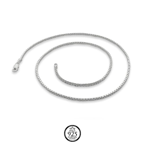 Sterling Silver Italian Box Chain 1.3mm