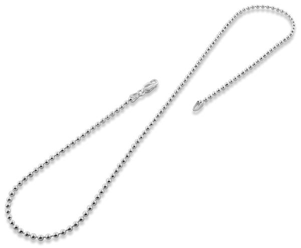 Sterling Silver Bead Chain 2.5 MM