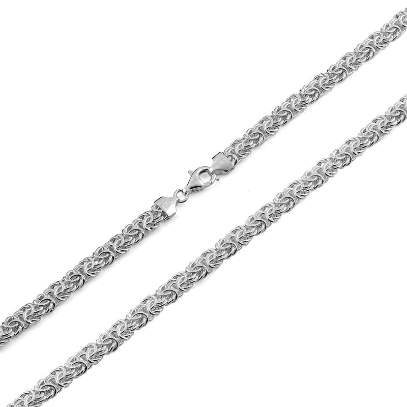 Sterling Silver Lucas Flat Byzantine Chain