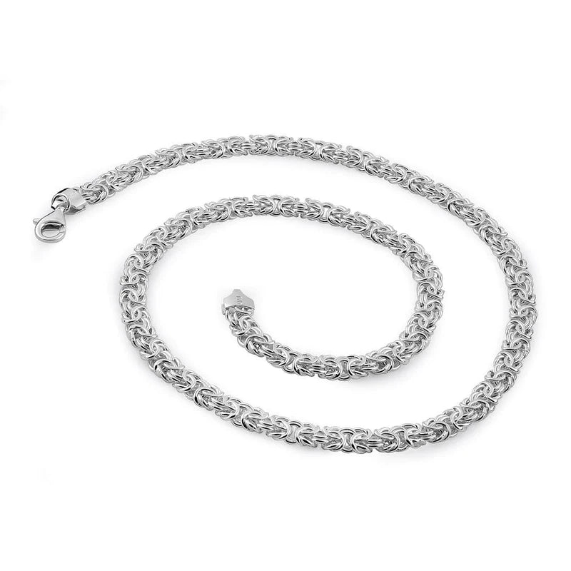 Sterling Silver Lucas Flat Byzantine Chain