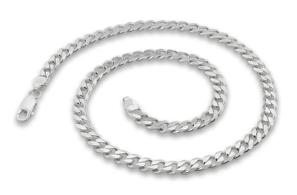 Sterling Silver Josue Italian Chain - Flat Curb 8mm