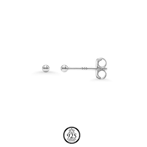 Sterling Silver Mini Dormilonas 2mm Earrings