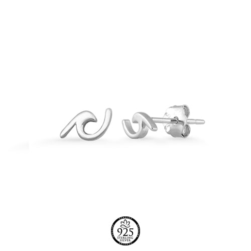 Sterling Silver Mini Waves Earrings
