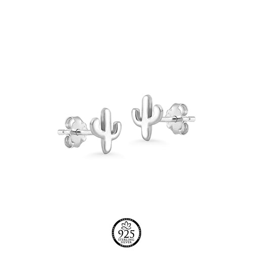 Sterling Silver Mini Cactus Earrings