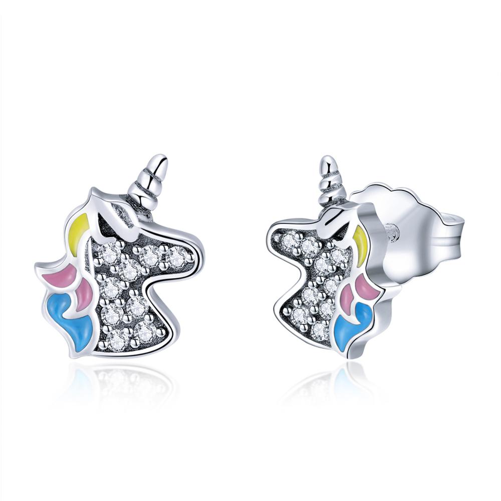 Sterling Silver Unicorn Earrings
