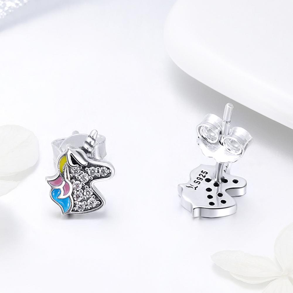 Sterling Silver Unicorn Earrings