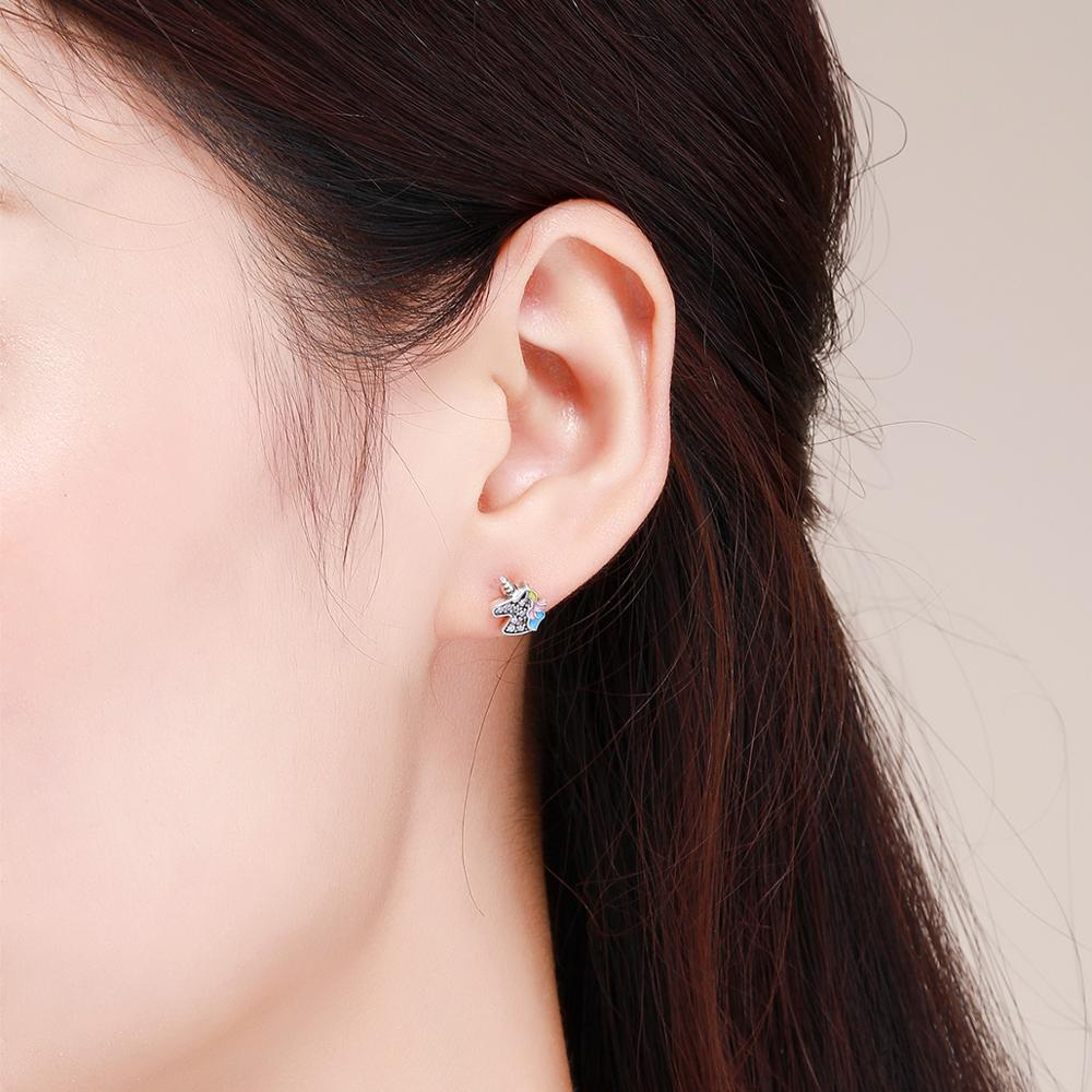 Sterling Silver Unicorn Earrings