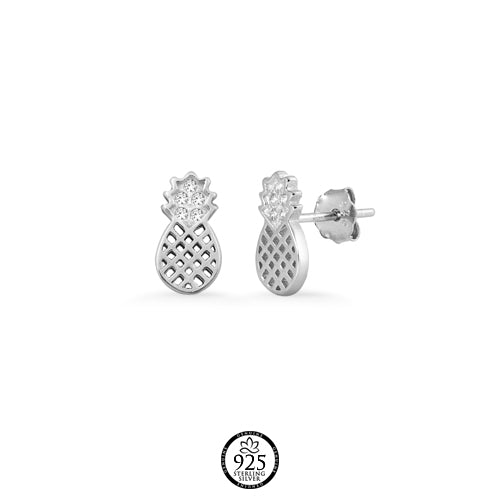 Sterling Silver Sweet Pineapple Earrings