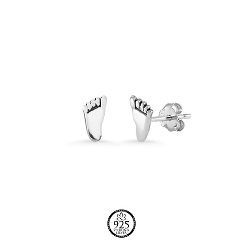 Sterling Silver Sandy Feet Earrings